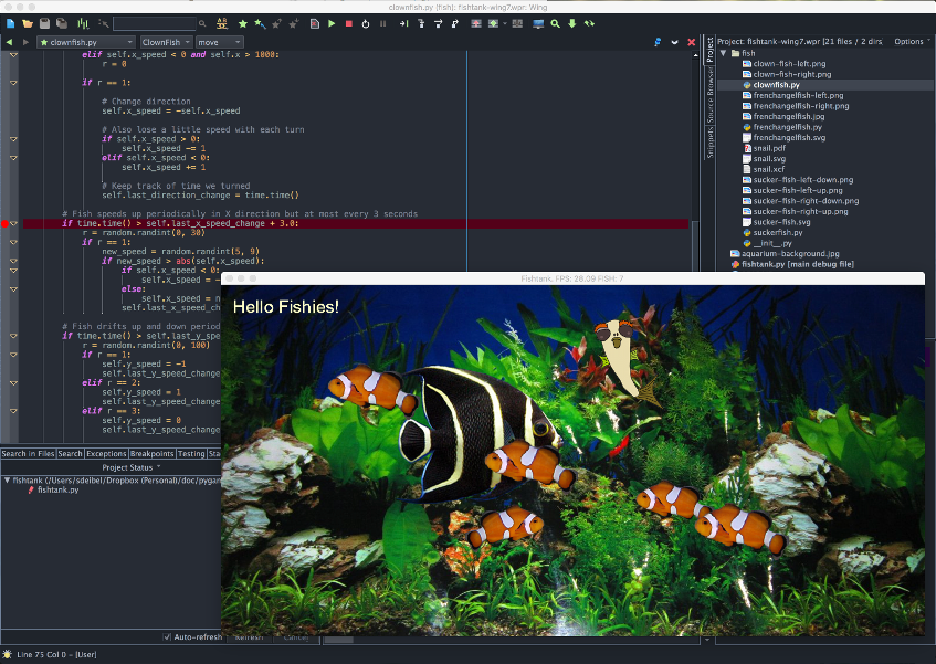 Using Wing With Pygame Wing Python Ide 3496