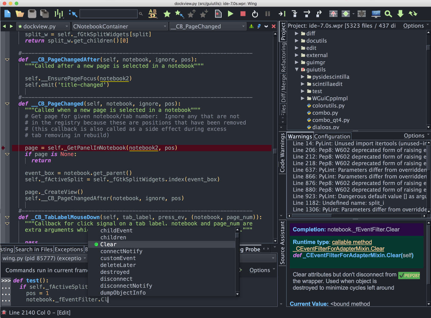IDLE Python, an integrated development environment for learning